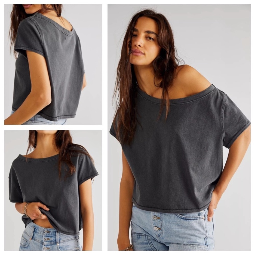 NWT Free People Off Shoulder Boxy Top